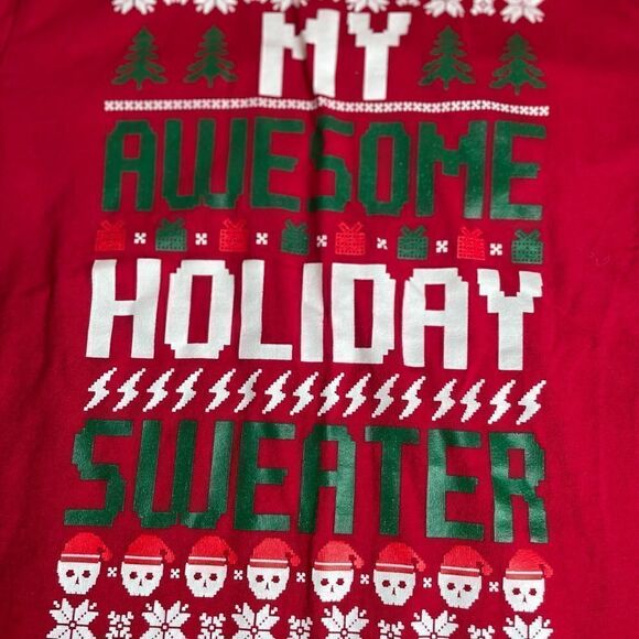 ❤️🔥 My Awesome Holiday Sweater T-Shirt Christmas in the South! Red Yout… - Picture 3 of 5